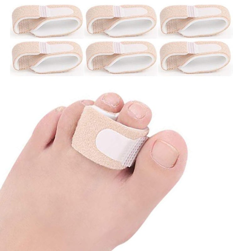 Yimanduo 6 Pcs Broken Toe Separator Wrap Hammer Toe, Toe Straightener, Cushioned Bandages Toe Splint Wraps Separator for Broken Injured Finger Hammer Toe - Image 1